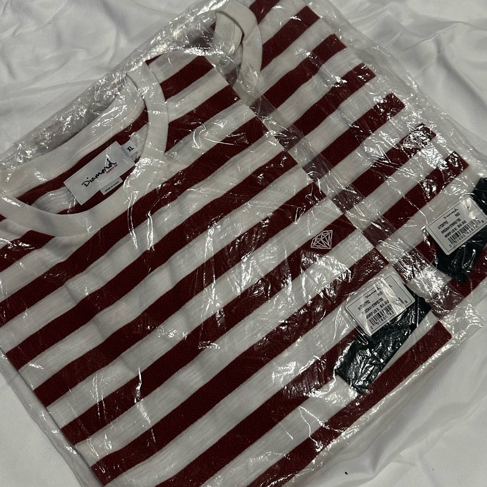 New diamond speedway striped tee